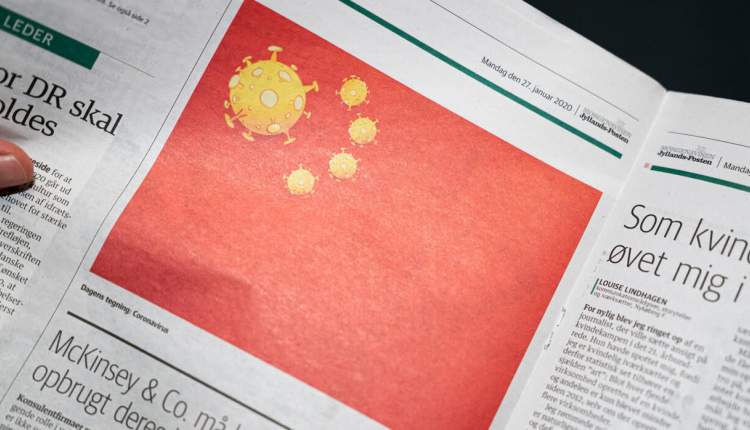 خشم چین از نقش ویروس‌کرونا بر پرچمش